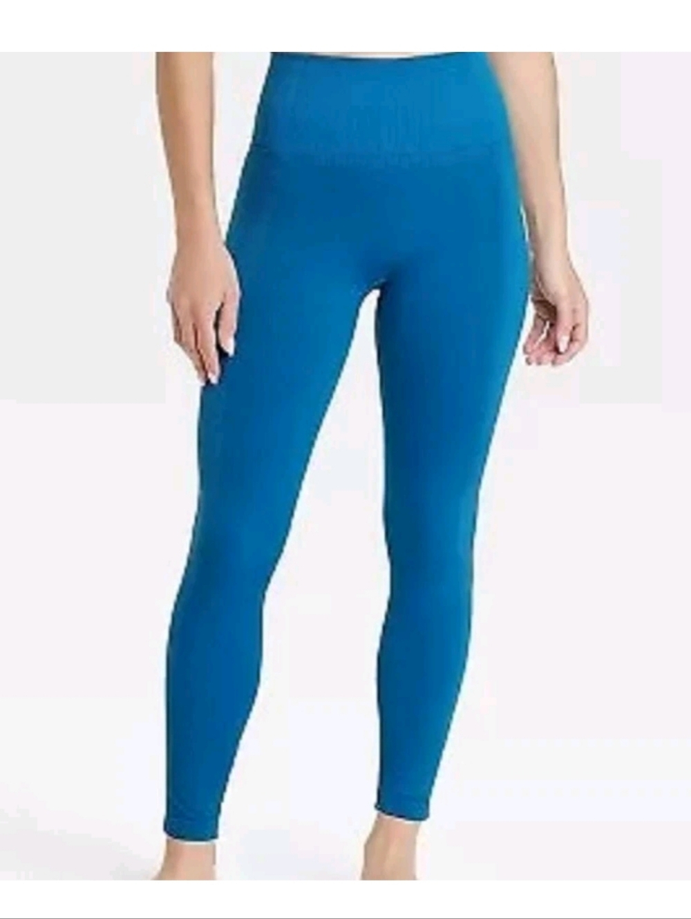 All In Motion Fitted Compression High Waist Blue Leggings Large